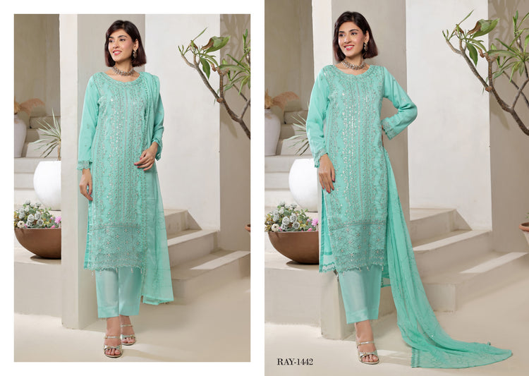 BISMA BY BIN HAMEED SEMI-STITCHED | RAY-1442