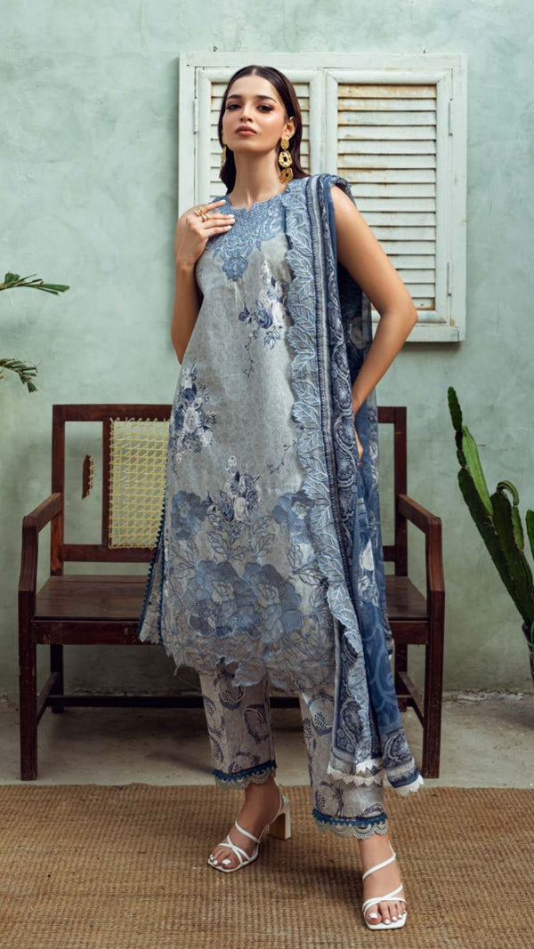 ALZOHAIB SUNSHINE BLOOM PRINTKARI UN-STITCHED 3PC | D-10