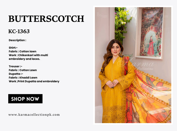 SAFINA LAWN STITCHED KARMA KC-1363