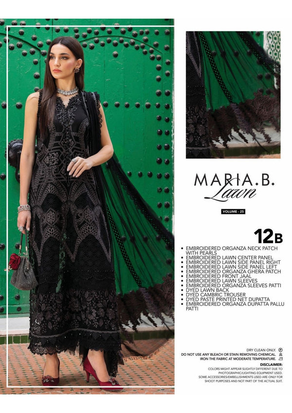 MARIA B LUXURY UNSTITCHED LUXURYLAWN (12-B)