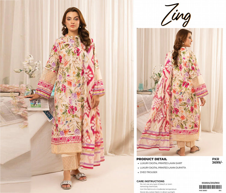 ZING PRINTED LAWN | D-12