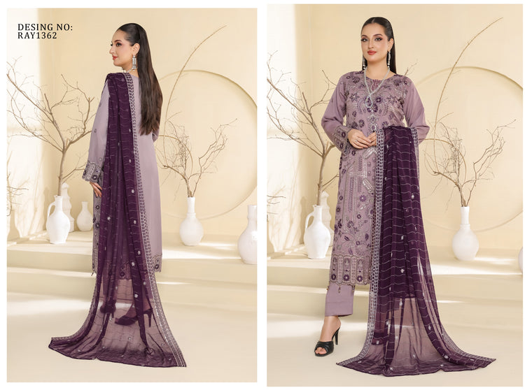 RAISE BY BIN HAMEED SEMI-STITCHED 3PC | D-08