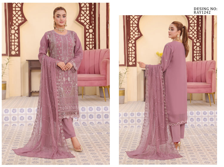 SABIHA BY BIN HAMEED SEMI-STITCHED 3PC | D-10
