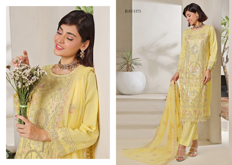 BISMA BY BIN HAMEED SEMI-STITCHED | RAY-1373