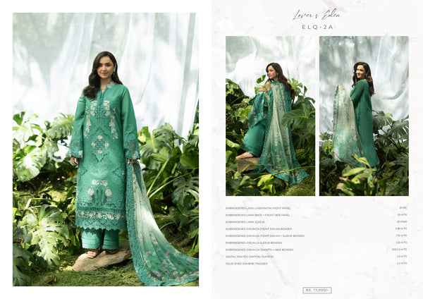 Elaf Luxury Lawn 2026 ELQ-2A LOVER'S EDEN