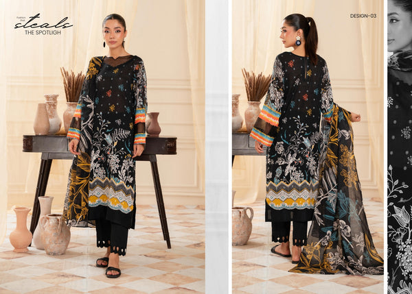 BLISS GULJEE UNSTITCHED LAWN D-03