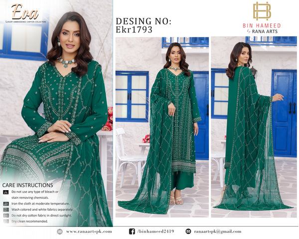 Eva By Bin hameed Semi Stitched 3PC | EKR-1793