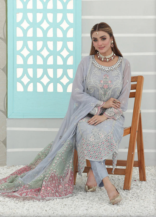 PEHCHAN BY PAKDAMAN SEMI-STITCHED 3PC | D-1059