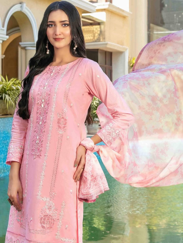 ZIMMEL BY TAWAKKAL SEMI STITCHED 3PC | D-1144