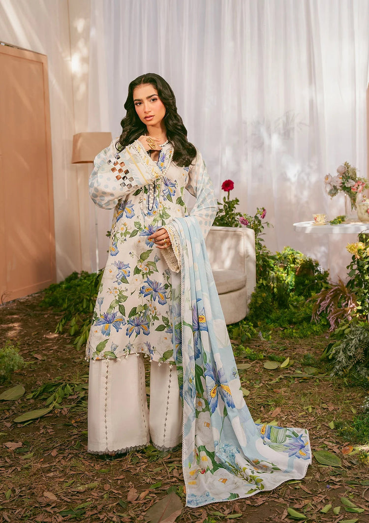 ELAF PRINTS:-6A IVORY PETALS