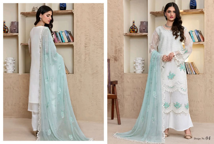 NOOR'S CINDRELLA| LUXURY SEMI-STITCHED CHIFFON | D-04