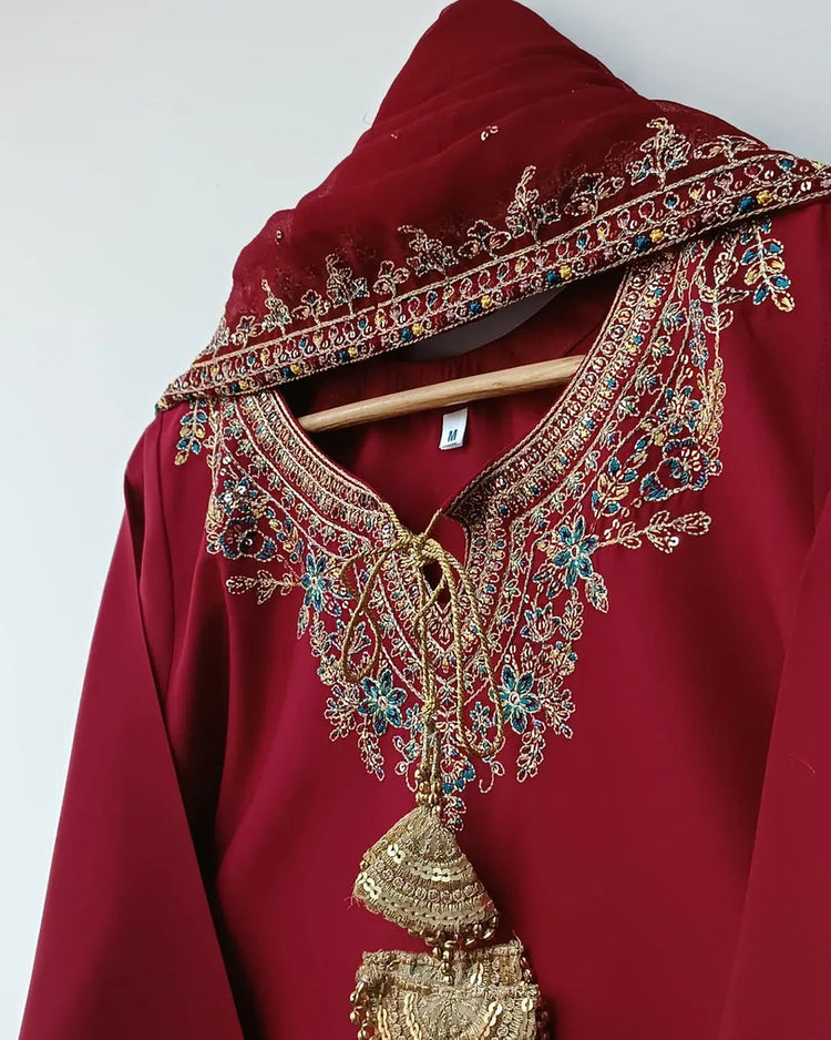 AIZAH PREMIUM PRET /REDDISH MAROON -03