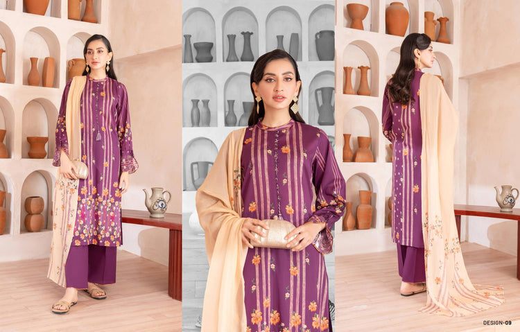 Azure Lawn Unstitched D9