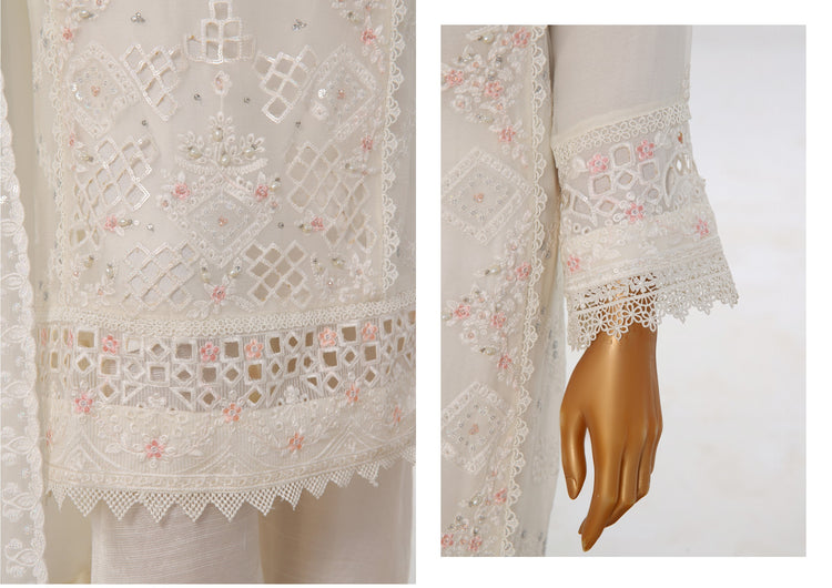 NORA SEMI-STITCHED HANDWORK CHIFFON 3PC | 05