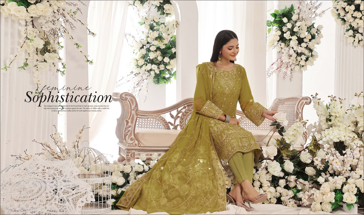 Rumha luxury emroidered chiffon