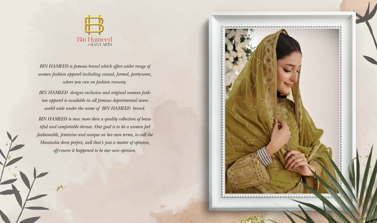 Rumha luxury emroidered chiffon