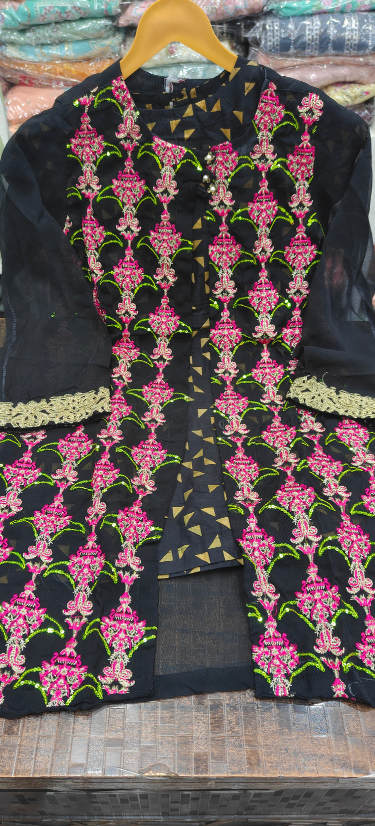 ZOYA AHMED KIDS CHIFFON KURTI D-01