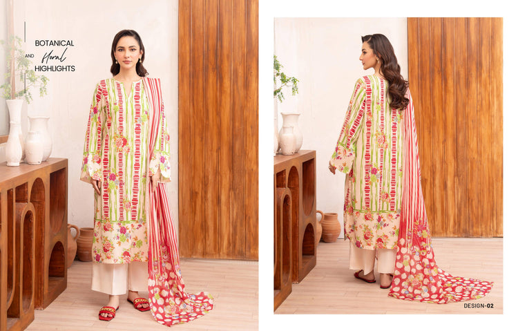 Azure Lawn Unstitched D2