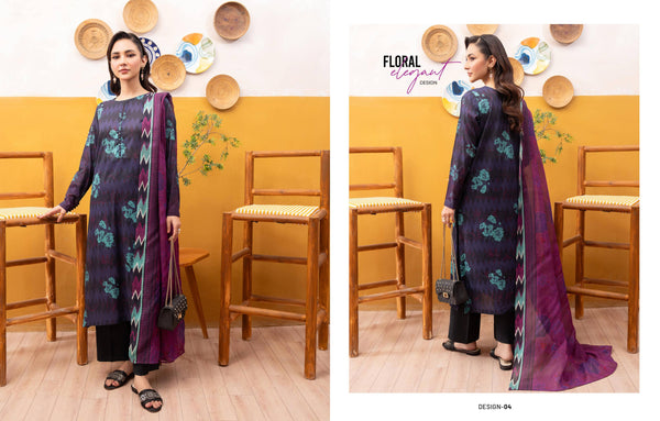 Azure Lawn Unstitched D4
