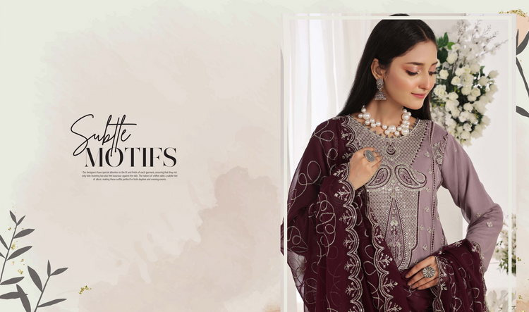 Rumha luxury emroidered chiffon