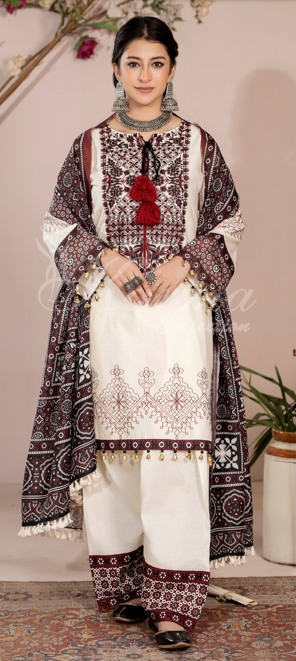KARMA KAYSERIA EID EDIT - 1426 OFF WHITE