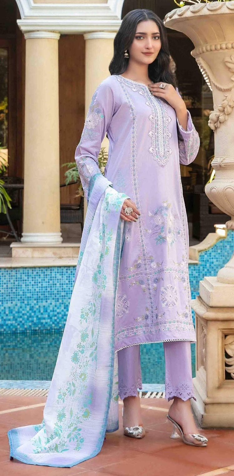 ZIMMEL BY TAWAKKAL SEMI STITCHED 3PC | D-1148