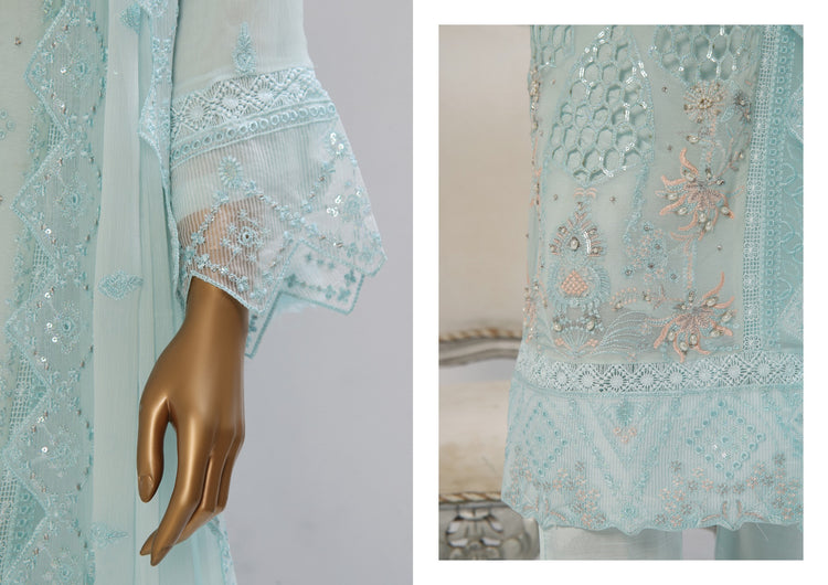 NORA SEMI-STITCHED HANDWORK CHIFFON 3PC | 04