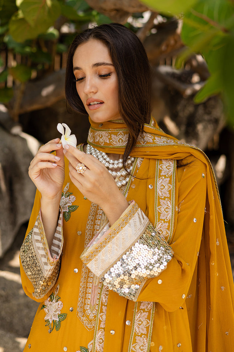 ZYRA FREESIA 3 Piece Embroirdered Chiffon Mirha - FW40060