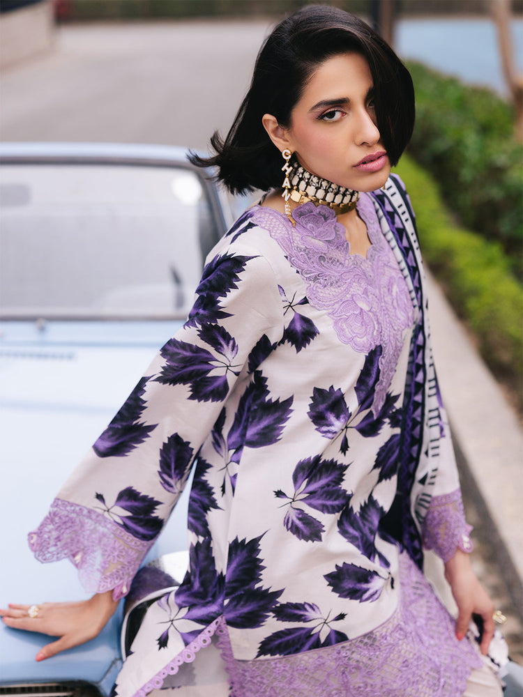 MAHNUR BROADWAY 25' Lilac | 3 PC Lawn