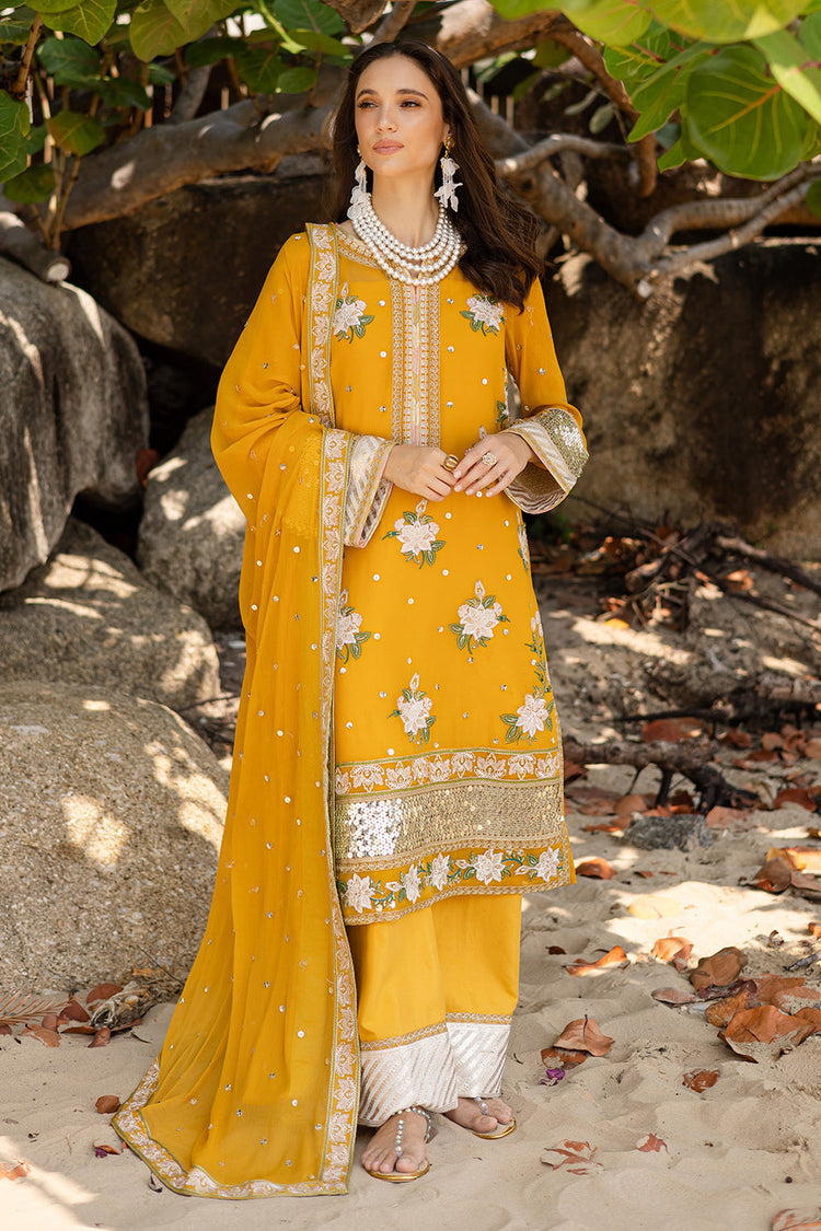 ZYRA FREESIA 3 Piece Embroirdered Chiffon Mirha - FW40060
