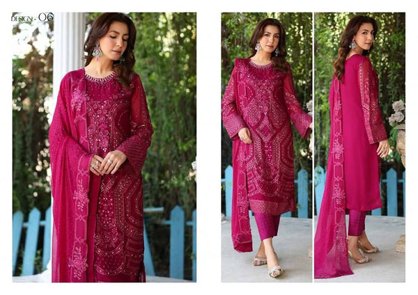 ARFA BY NOOR'S | LUXURY SEMI-STITCHED CHIFFON | D-06