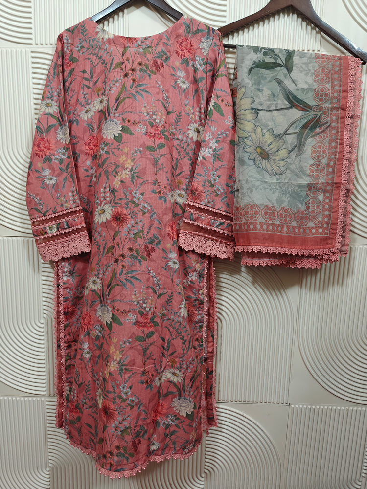 ZA AAMNA NOOR LUXUR LAWN PRET | D-08