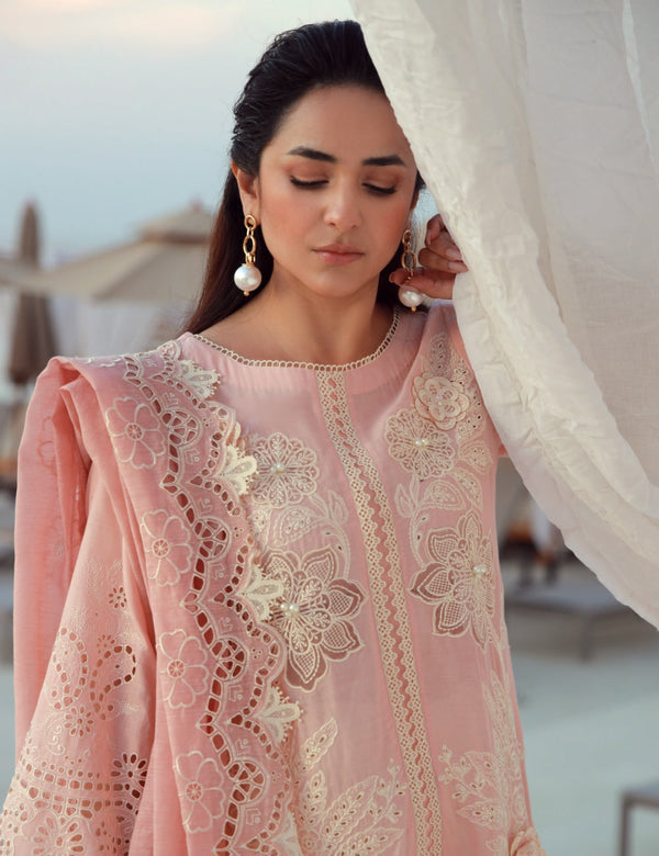 Gulmina Lawn 2025 | Pink Lilly