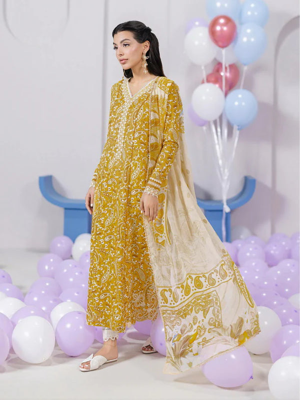 Qalamkar QPrints Embroidered Lawn 2025 | EM-10B