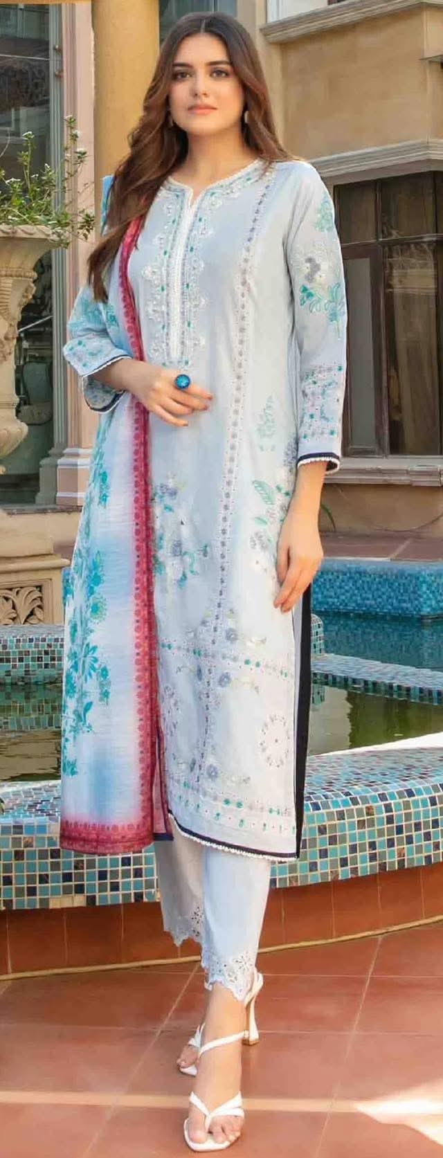 ZIMMEL BY TAWAKKAL SEMI STITCHED 3PC | D-1145