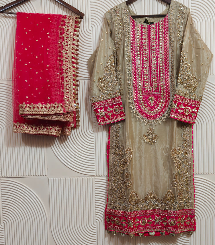 KARMA HEAVY FORMAL STITCHED 2 PC (KAMEEZ AND DUPATTA)