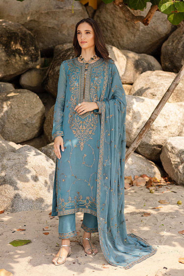 ZYRA FREESIA 3 Piece Embroirdered Chiffon Aarvi - FW40059