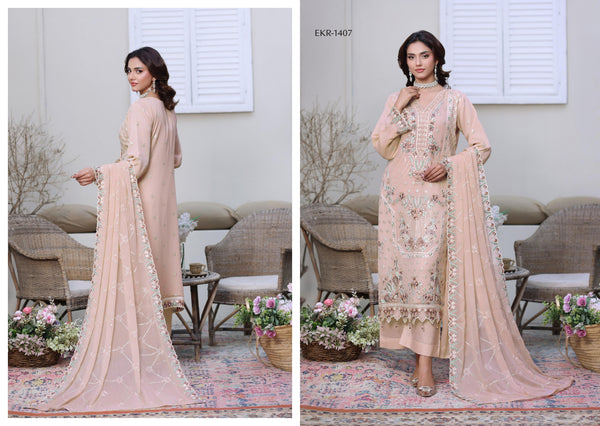 NAYAB BY BIN HAMEED SEMI-STITCHED | EKR-1407
