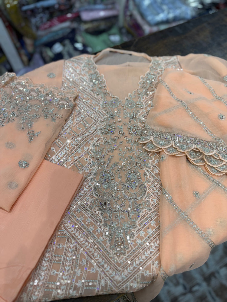 AAFRIN LUXURY CHIFFON BY BIN HAMEED SEMI-STITCHED 3PC | RAY1374