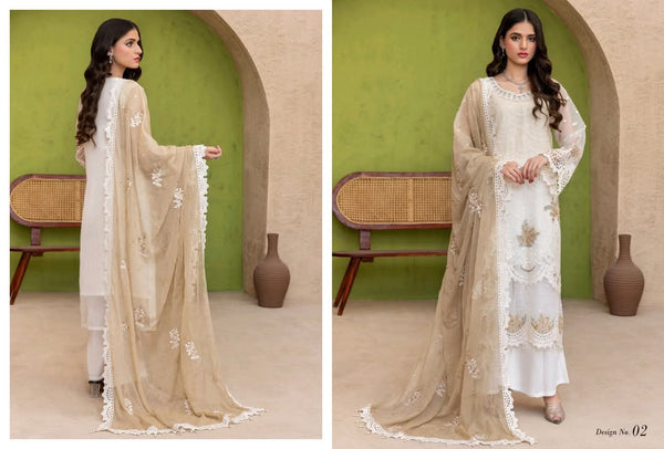 NOOR'S CINDRELLA| LUXURY SEMI-STITCHED CHIFFON | D-02