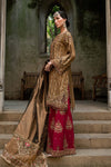 MARIA B SOIREE UNSTITCHED EMBROIDERED| D04 TAMBAKU BROWN