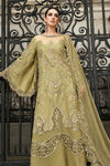 MARIA B SOIREE UNSTITCHED EMBROIDERED| D08 OLIVE GREEN