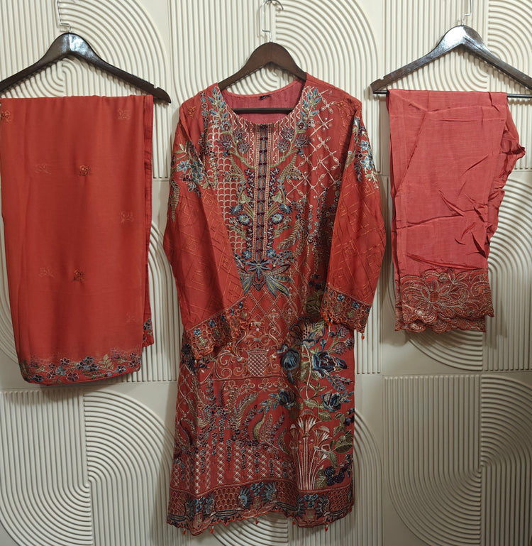 NAYAAB RAMSHA CHIFFON STITCHED D-03