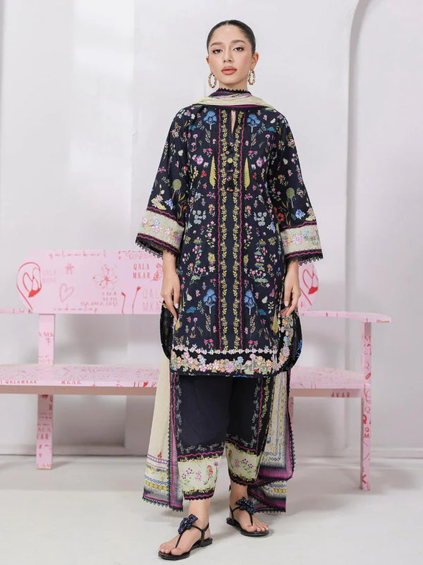 Qalamkar QPrints Embroidered Lawn 2025 | EM-09B