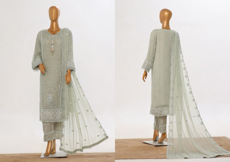 NORA SEMI-STITCHED HANDWORK CHIFFON 3PC | 01