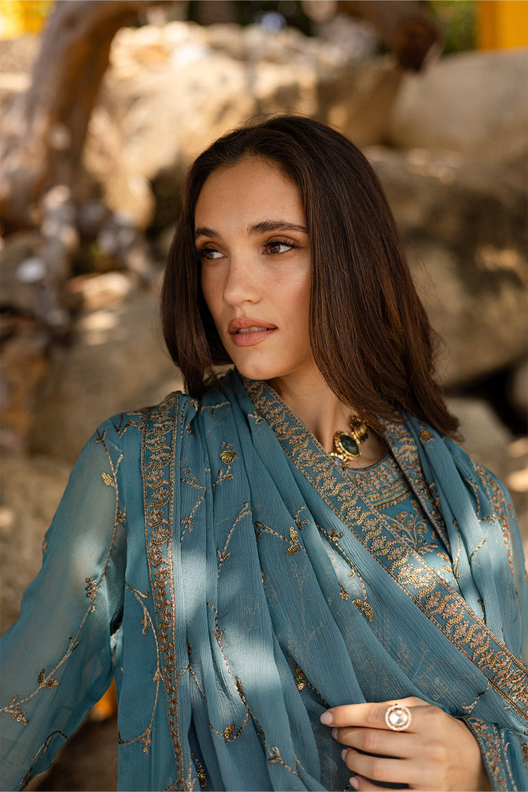 ZYRA FREESIA 3 Piece Embroirdered Chiffon Aarvi - FW40059