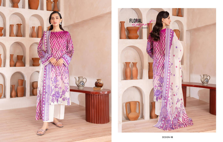 Azure Lawn Unstitched D10