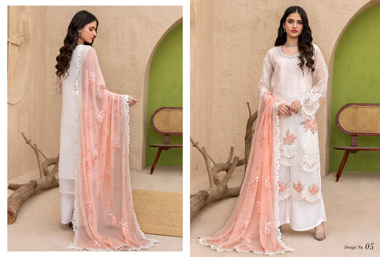 NOOR'S CINDRELLA| LUXURY SEMI-STITCHED CHIFFON | D-05