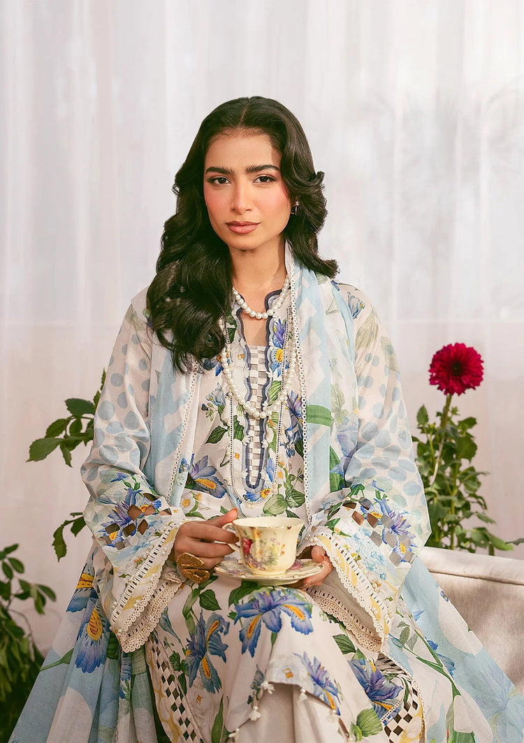 ELAF PRINTS:-6A IVORY PETALS