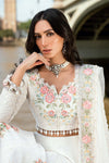 MARIA B SOIREE UNSTITCHED EMBROIDERED| D02 WHITE